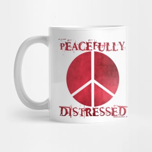 Peacefully Distressed v2 Red Mug